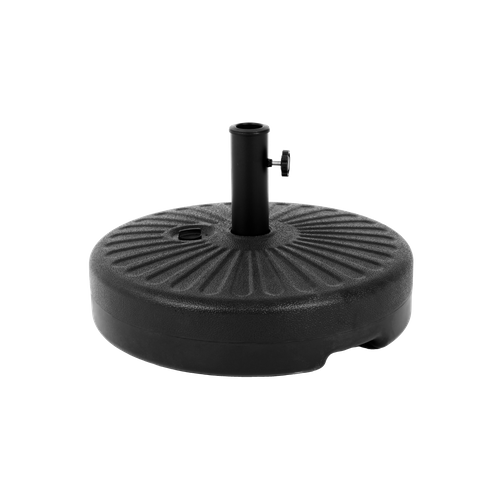 Base De Parapluie En Béton Lourd Avec Une Finition En Métal, Gris