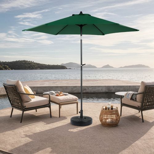 Parasol Double Face Rectangulaire 4,5 m Avec Manivelle Pour Extérieur ,vert Foncé