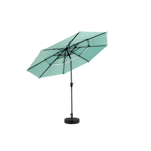 Parasol Double Face Rectangulaire 4,5 m Avec Manivelle Pour Extérieur ,vert Clair