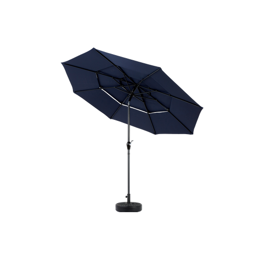 Parasol Double Face Rectangulaire 4,5 m Avec Manivelle Pour Extérieur ,bleu Marine