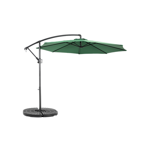 Parasol Double Face Rectangulaire 4,5 m Avec Manivelle Pour Extérieur ,vert Foncé