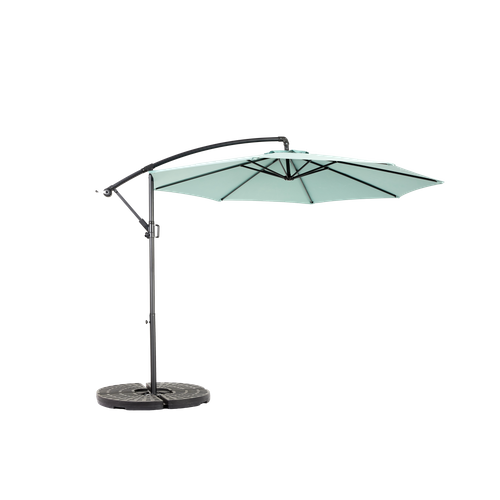 Parasol Double Face Rectangulaire 4,5 m Avec Manivelle Pour Extérieur ,vert Clair