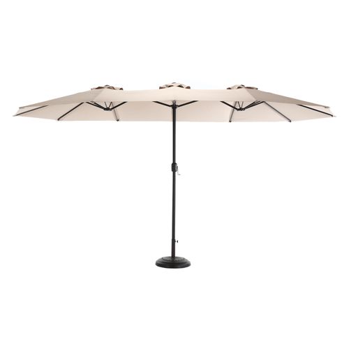Parasol Double Face Rectangulaire 4,5 m Avec Manivelle Pour Extérieur ,kaki