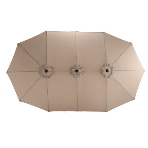 Parasol Double Face Rectangulaire 4,5 m Avec Manivelle Pour Extérieur ,kaki
