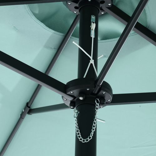 Parasol Double Face Rectangulaire 4,5 m Avec Manivelle Pour Extérieur ,vert Clair