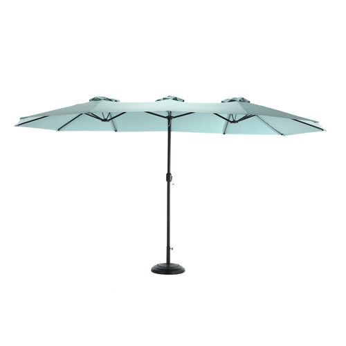 Parasol Double Face Rectangulaire 4,5 m Avec Manivelle Pour Extérieur ,vert Clair