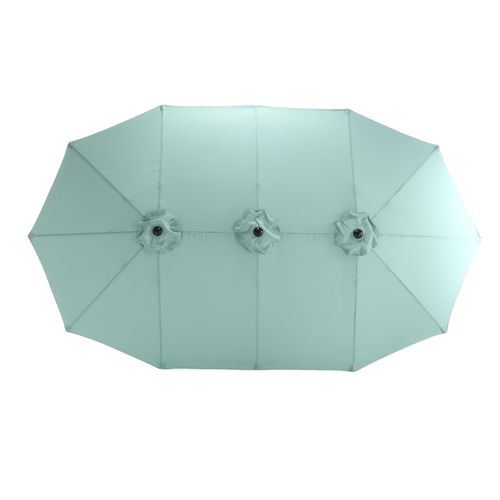 Parasol Double Face Rectangulaire 4,5 m Avec Manivelle Pour Extérieur ,vert Clair