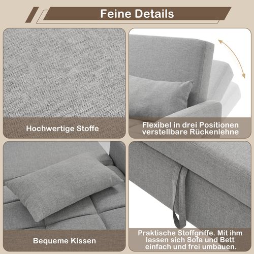 Canapé Pliable Multifonction, Canapé-lit, Idéal Pour Chambres Et Studios