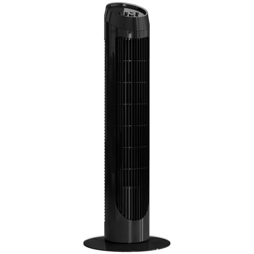 Ventilateur Colonne Abs Silencieux 3 Vitesses Oscillation 70° Noir Ø27 X H75 Cm