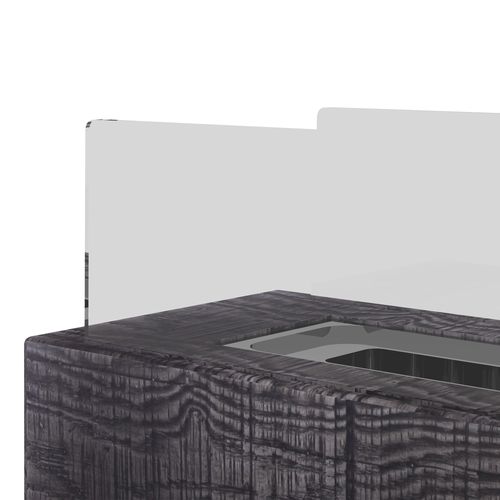 Cheminée De Table En Acier Inoxydable Et Bois, 0,15 L, Portable, 1000 Btu, 33 X 16 X 18 Cm