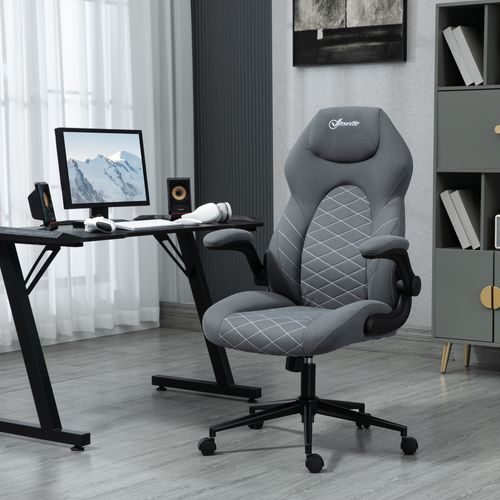 Chaise De Bureau Ergonomique, Accoudoirs Réglables, Coussin Doux, Fonction Bascule