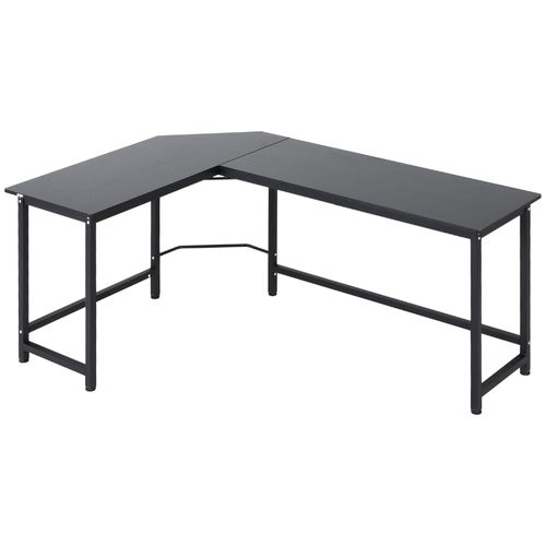 Bureau D'angle Ajustable En Hauteur Métal Noir 168 X 120 X 75 Cm Pour Bureau à Domicile