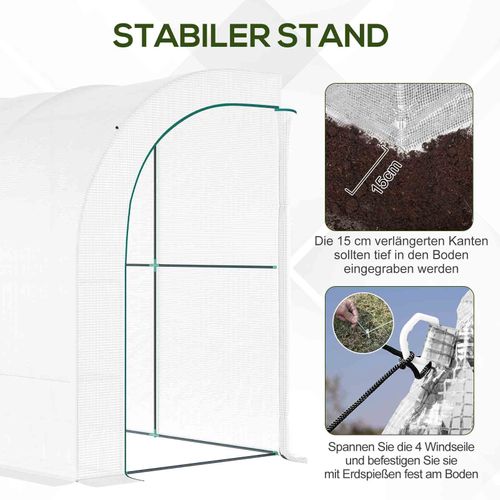 Serre Murale En Acier Avec Étagères, Serre D'hiver, Serre à Tomates Pour Balcon Et Jardin, Blanc