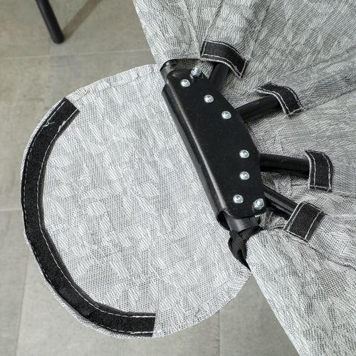 Fauteuil Suspendu Oeuf Pliable Pour Extérieur Avec Support, Coussin Lavable, Gris