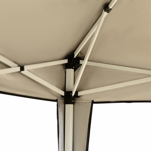 Pavillon 3x3m, Imperméable, Robuste, Pop-up Avec 4 Côtés, Pour Camping, ,noir