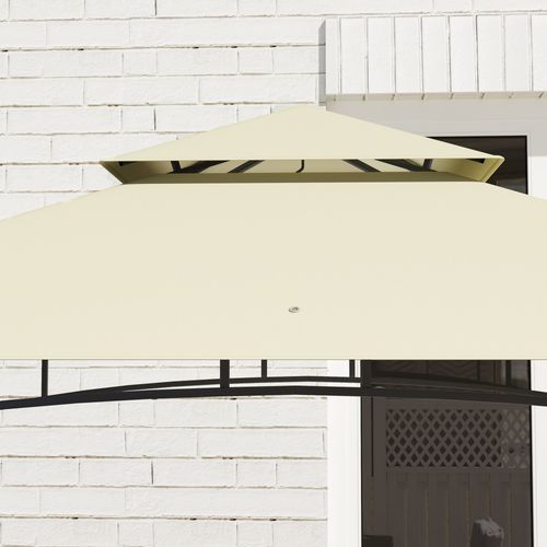 Pavillon De Jardin 240x150x257cm, Imperméable, Résistant Au Feu, Avec Étagères, ,beige