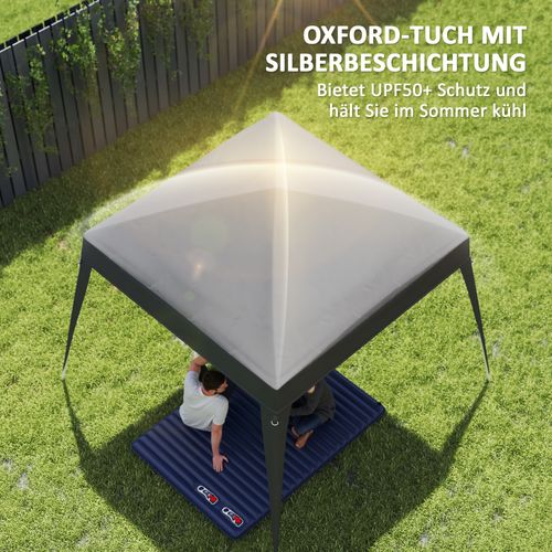 Toit De Remplacement Pour Pavillon 3x3m, Imperméable, Robuste, ,gris Foncé