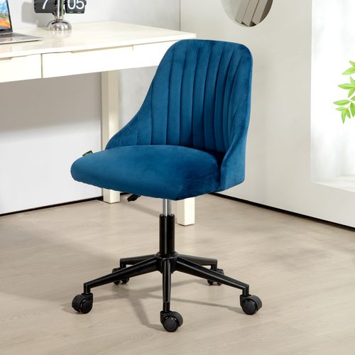 Chaise De Bureau Pivotante Ergonomique, Design Réglable, Confortable, Bleue