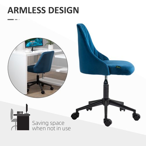 Chaise De Bureau Pivotante Ergonomique, Design Réglable, Confortable, Bleue