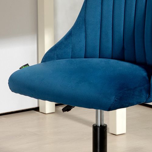 Chaise De Bureau Pivotante Ergonomique, Design Réglable, Confortable, Bleue