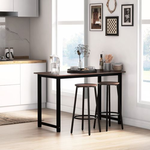 Set De 2 Tabourets De Bar Industriels, Cadre En Métal, Pour Salle à Manger, Marron