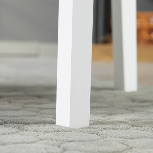 Chaises Salle à Manger Bois De Pin 4 Pièces Dossier Simple, Style Moderne, Blanc