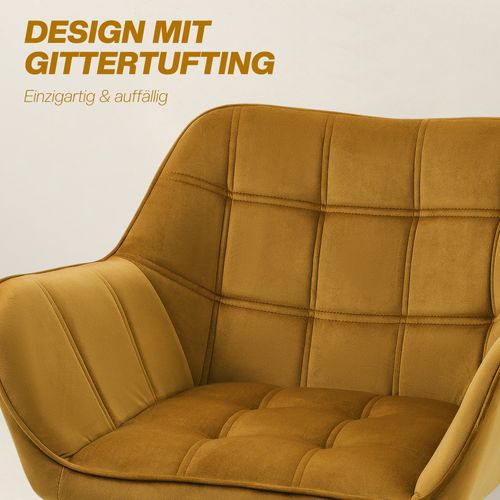 Fauteuil Relax En Velours Polyester, Scandinave, Jambes Surélevées, Jaune