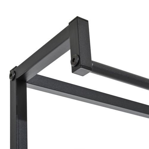 Porte-manteau En Métal Avec Banc, 2 Étagères à Chaussures, Dimensions 72,5x35x180cm