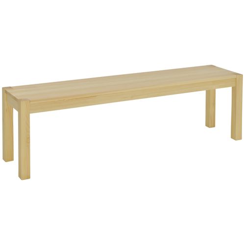 Banc 3 Places Bois Pin Style Campagne Capacité 330kg Pour Cuisine, 150x33x45 Cm, Naturel