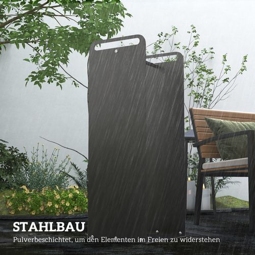 Support à Bûches En Acier, Avec Poignées, Pour Intérieur Et Extérieur, Noir