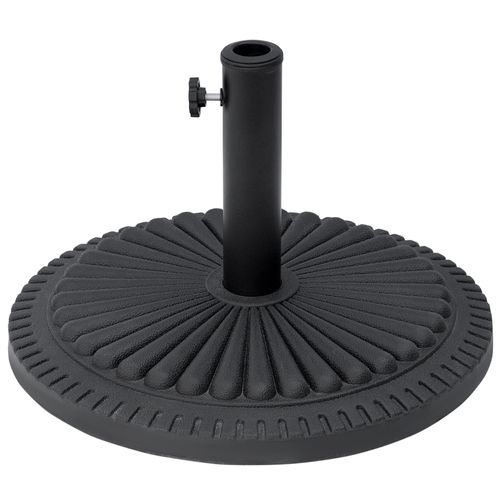 Pied Parasol Rond 14 Kg En Ciment Ø49 Cm, Pour Parasols Ø35-48 Mm, Jardin Et Terrasse