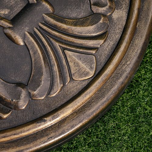 Support Parasol 13 Kg En Plastique Et Ciment Ø48x34 Cm, Pour Ø35/38/48 Mm, Bronze Antique