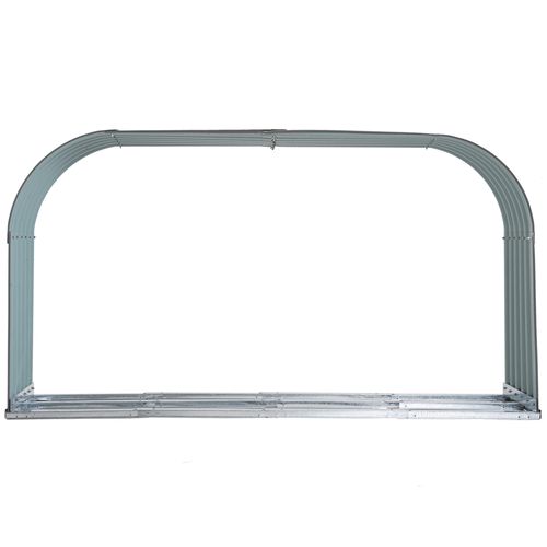 Support à Bûches En Acier Gris Avec Capacité De 0,85 M³ , Dimensions 212 X 46 X 112 Cm