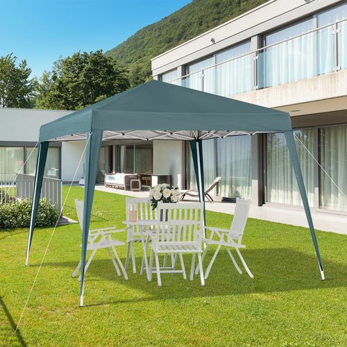 Pavillon 2,4x2,4m, Pliable, Avec Protection Uv, Sacoche Incluse Pour Jardin Et Balcon, ,vert