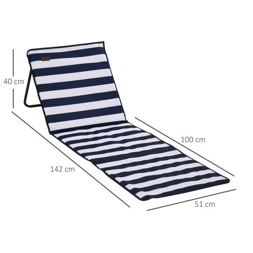 Set De 2 Chaises De Plage En Acier Et Tissu Oxford Pliables Réglables Avec Sac Et Poche à Magazines