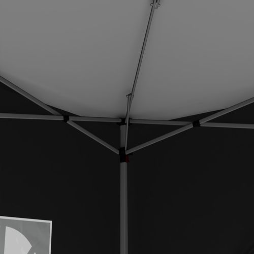 Pavillon 3x3m, Imperméable, Stable, Pop-up Avec 4 Côtés, Pour Jardin, ,noir