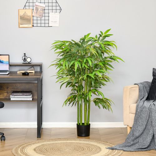 Plante Artificielle Bambou 140 Cm Plastique 780 Feuilles Pour Décoration Moderne