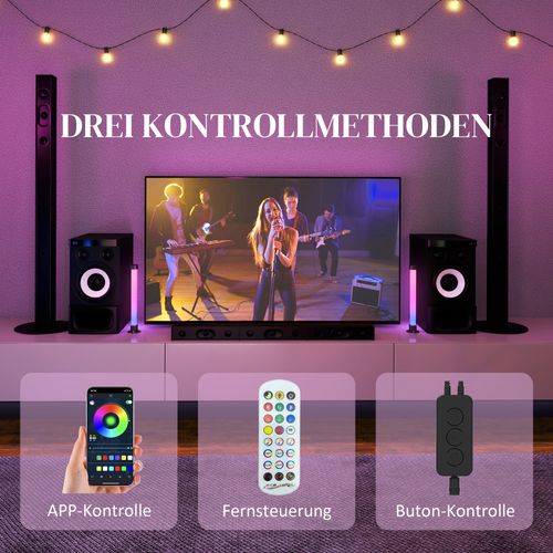 2 Lampes De Table LED Intelligentes Avec Télécommande App, Minuterie Et Mode Musique