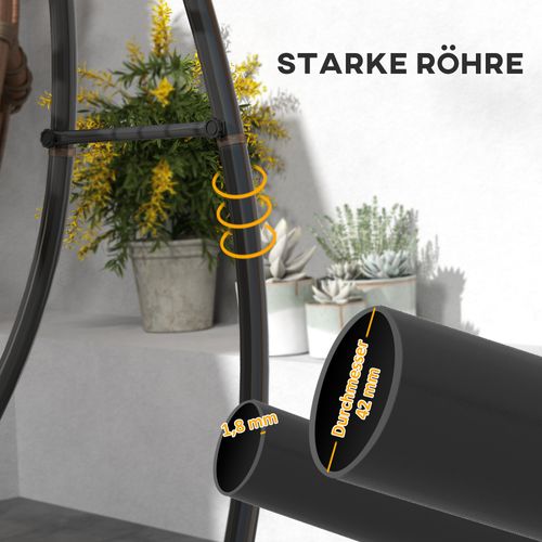 Support En Métal En Forme De C Pour Fauteuil Suspendu, Jusqu'à 150 Kg, Noir