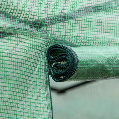 Serre Tunnel En Polyéthylène 3,97x3x2m, Acier Avec Protection Uv, Vert