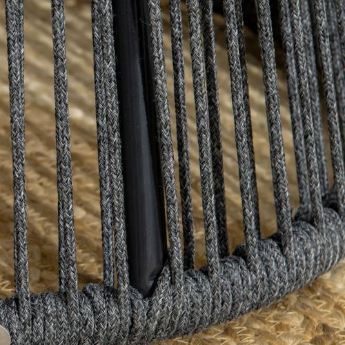 Table Bistrot En Plastique Avec Pieds Réglables Pour Terrasse 60x60x72 Cm,gris Naturel