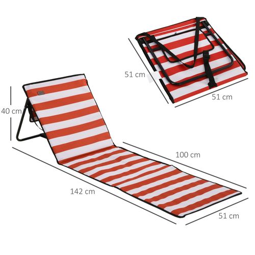 Set De 2 Chaises De Plage Pliables Et Réglables, Sac Inclus, 142x51x40cm,pour La Plage Et Le Camping