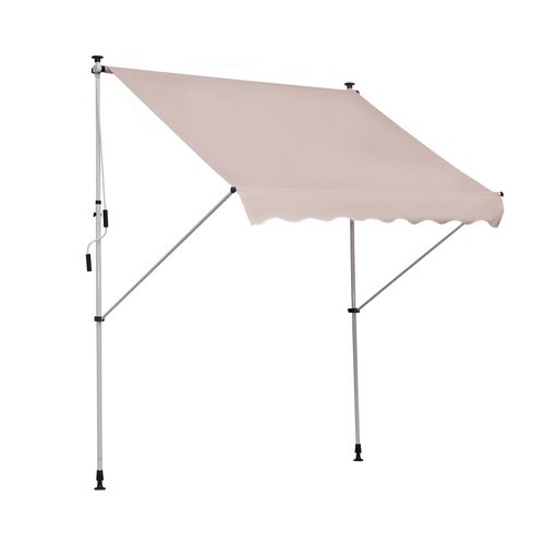 Store De Terrasse En Aluminium, Height Adjustable, 200x150cm, Crème