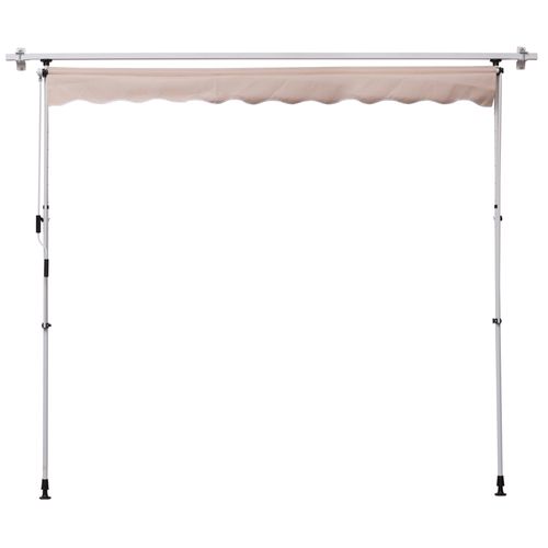 Store De Terrasse En Aluminium, Height Adjustable, 200x150cm, Crème
