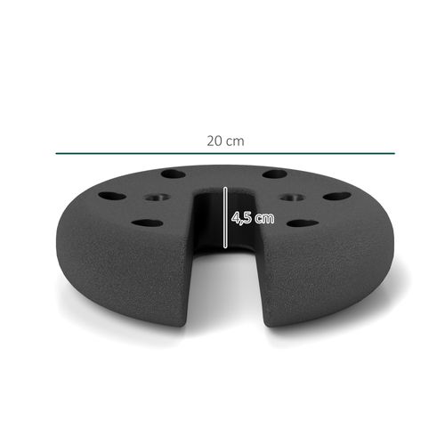 Set De 4 Poids Pour Pavillon, 2,2 Kg, Pour Fixation Stable De Tentes Et Pavillons, ,noir
