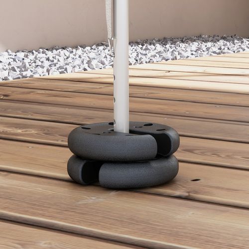 Set De 4 Poids Pour Pavillon, 2,2 Kg, Pour Fixation Stable De Tentes Et Pavillons, ,noir