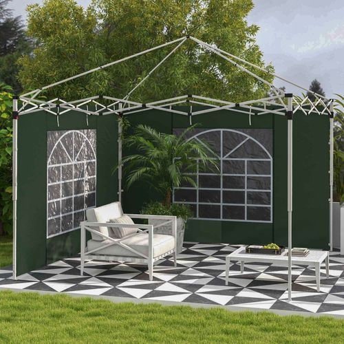 Lot De 2 Parois Avec Fenêtres Et Velcro Pour Pavillon 3x3/3x6m, Imperméables