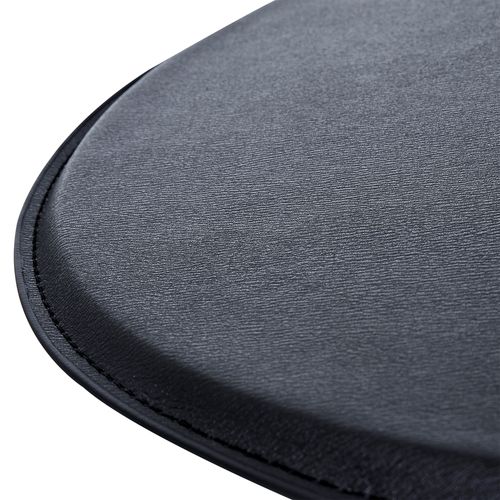 Table Bar Ronde Acier Et Simili 63×67-93 Cm Design Compact, Noir