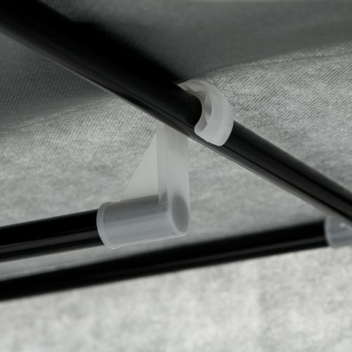 Armoire Pliable En Tissu Non Tissé Avec Tiroirs Et Tringle, Gris Foncé