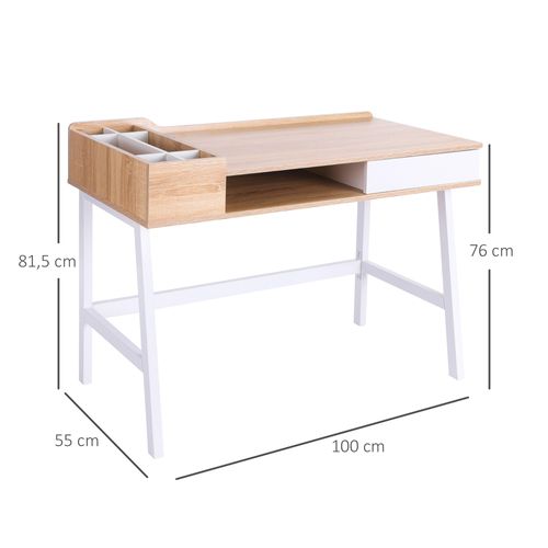 Bureau Avec Compartiments En Bois Polyvalent Avec Tiroir Grande Surface